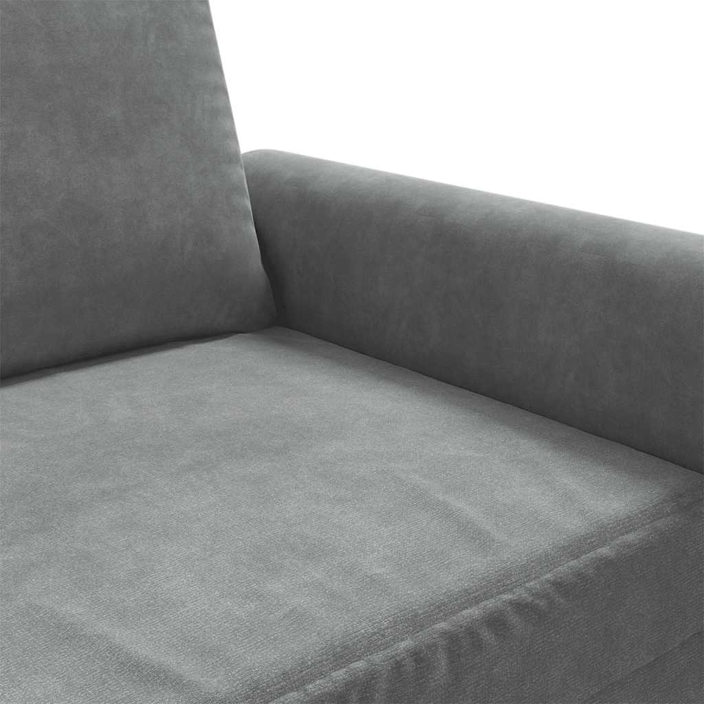 Canapé à 3 places Gris foncé 180 cm Velours - XIOS