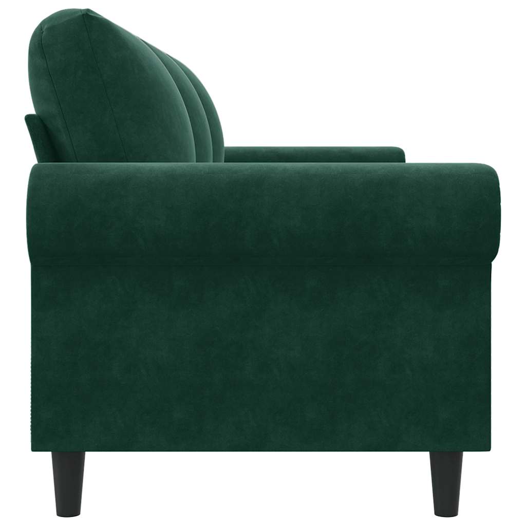 Canapé à 3 places Vert foncé 180 cm Velours - XIOS