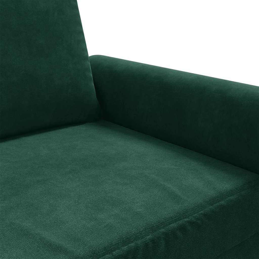 Canapé à 3 places Vert foncé 180 cm Velours - XIOS