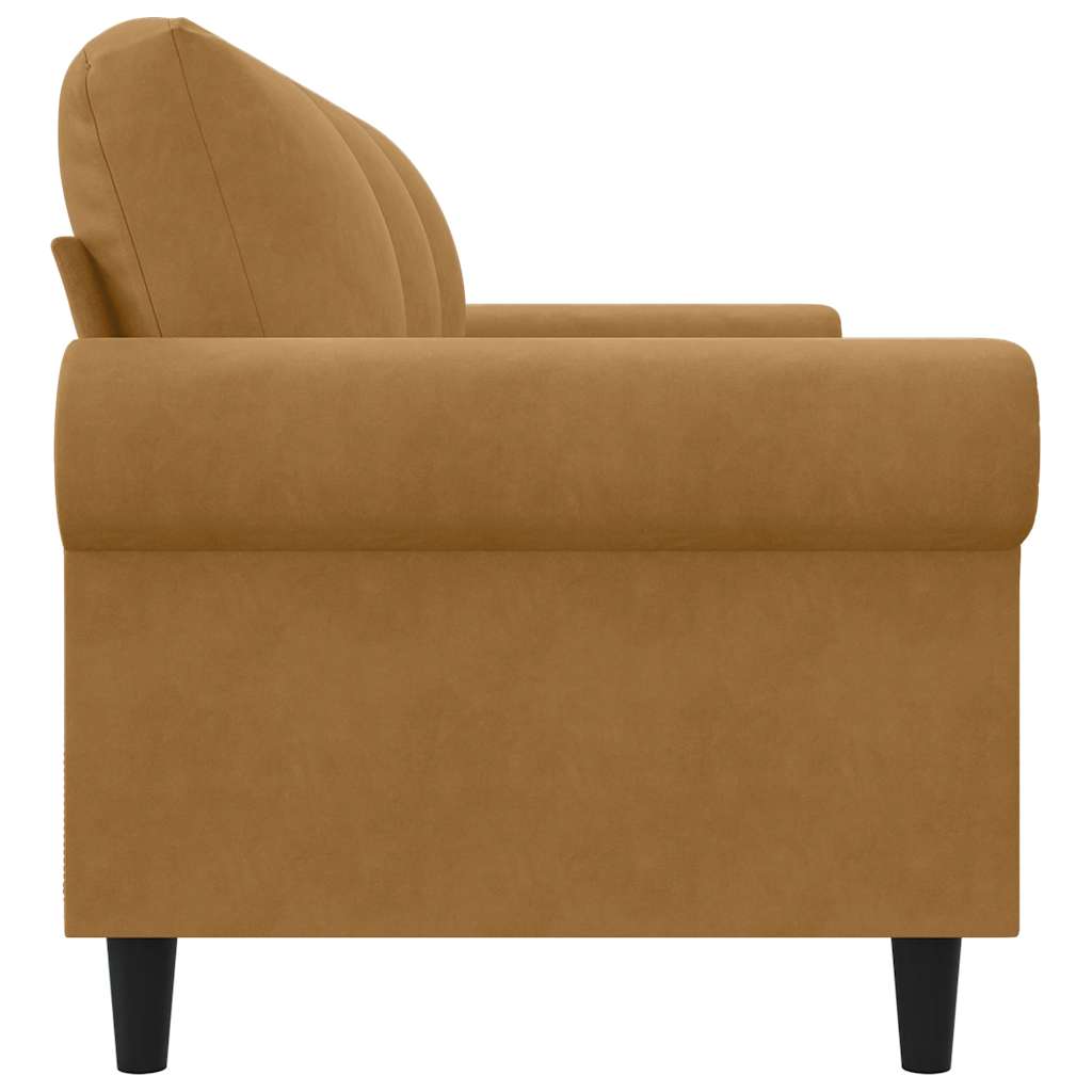 Canapé à 3 places Marron 180 cm Velours - XIOS