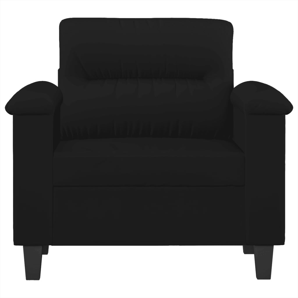 Chaise de canapé noir 60 cm tissu microfibre - XIOS