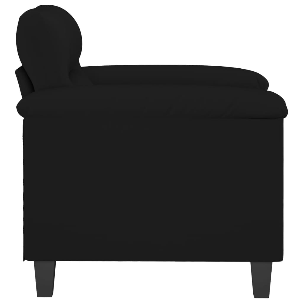 Chaise de canapé noir 60 cm tissu microfibre - XIOS