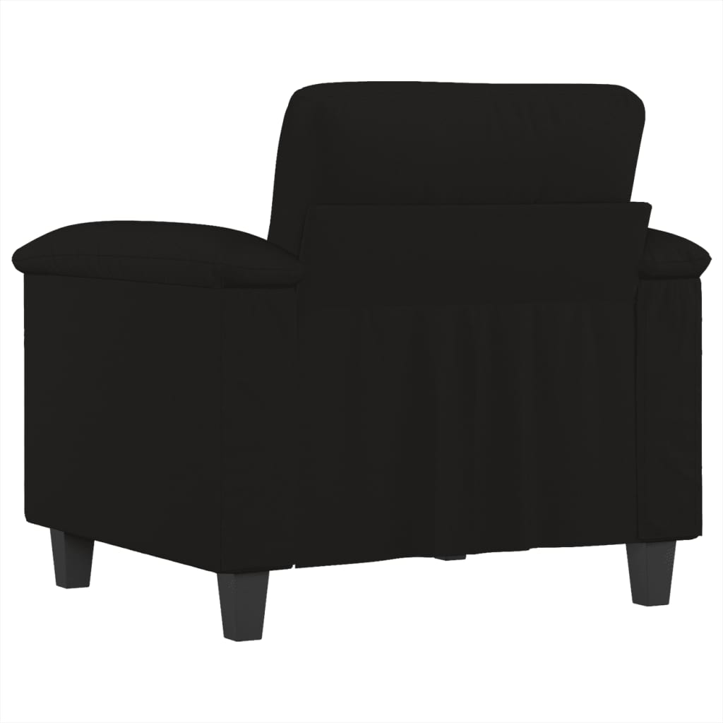 Chaise de canapé noir 60 cm tissu microfibre - XIOS