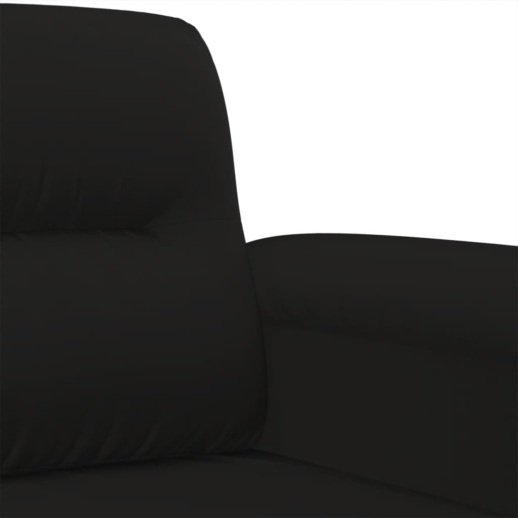 Chaise de canapé noir 60 cm tissu microfibre - XIOS