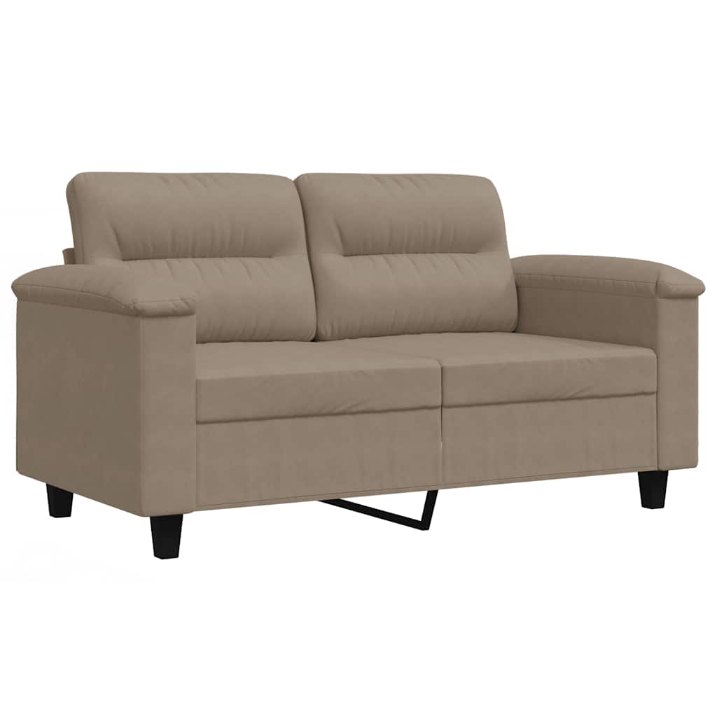 Canapé à 2 places Taupe 120 cm Tissu microfibre - XIOS