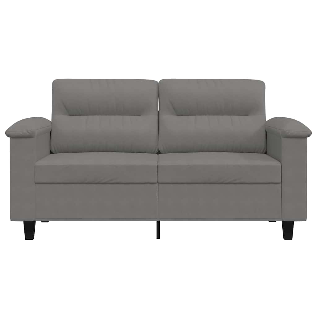 Canapé à 2 places Gris foncé 120 cm Tissu microfibre - XIOS