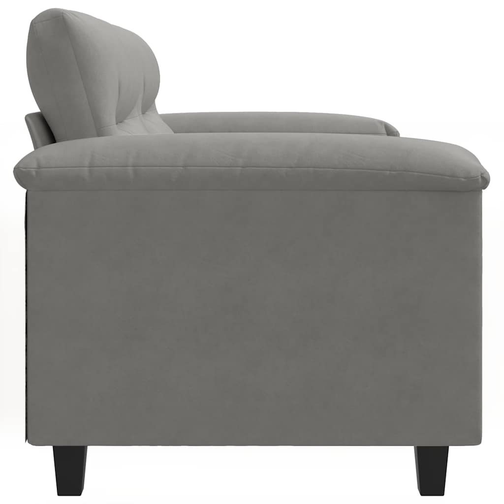 Canapé à 2 places Gris foncé 120 cm Tissu microfibre - XIOS