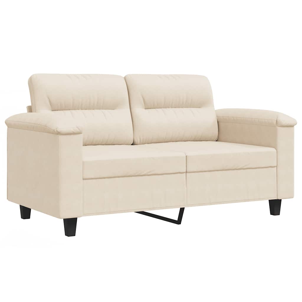 Canapé à 2 places Beige 120 cm Tissu microfibre - XIOS