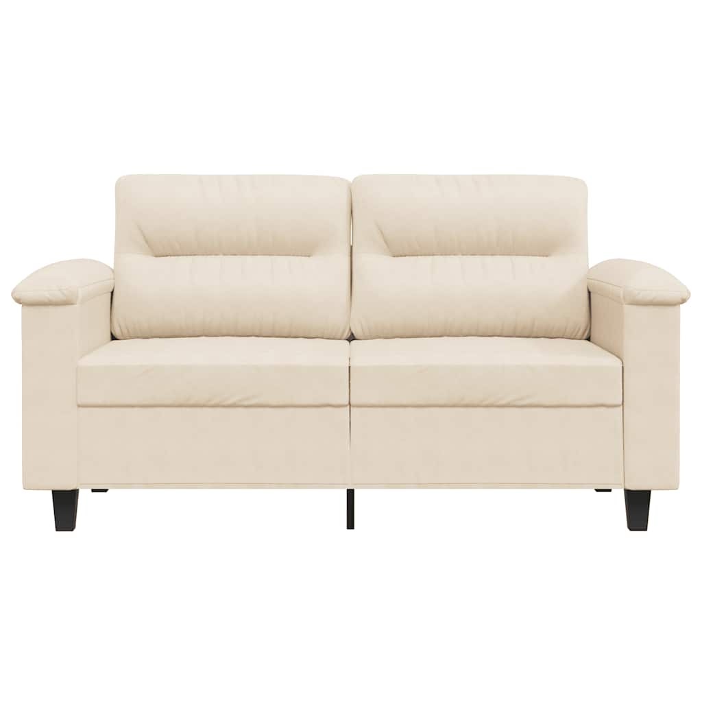 Canapé à 2 places Beige 120 cm Tissu microfibre - XIOS
