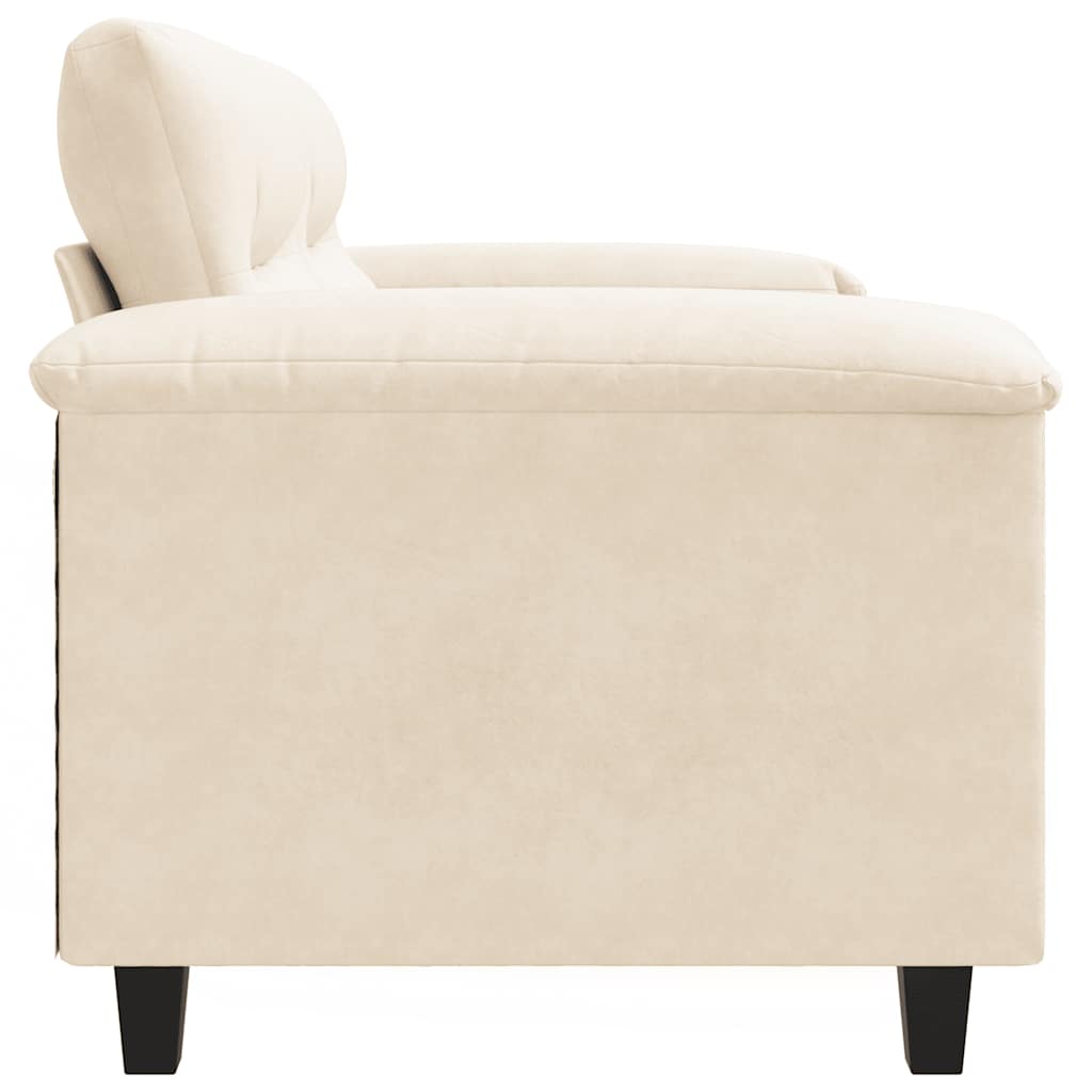 Canapé à 2 places Beige 120 cm Tissu microfibre - XIOS