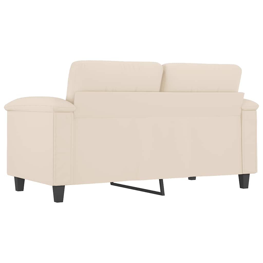 Canapé à 2 places Beige 120 cm Tissu microfibre - XIOS