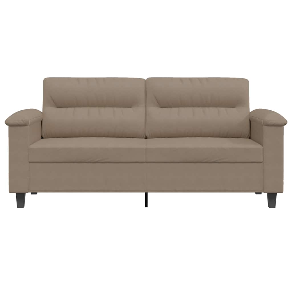 Canapé à 2 places Taupe 140 cm Tissu microfibre - XIOS