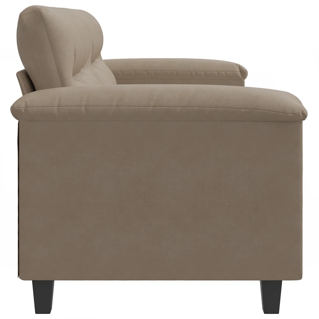 Canapé à 2 places Taupe 140 cm Tissu microfibre - XIOS