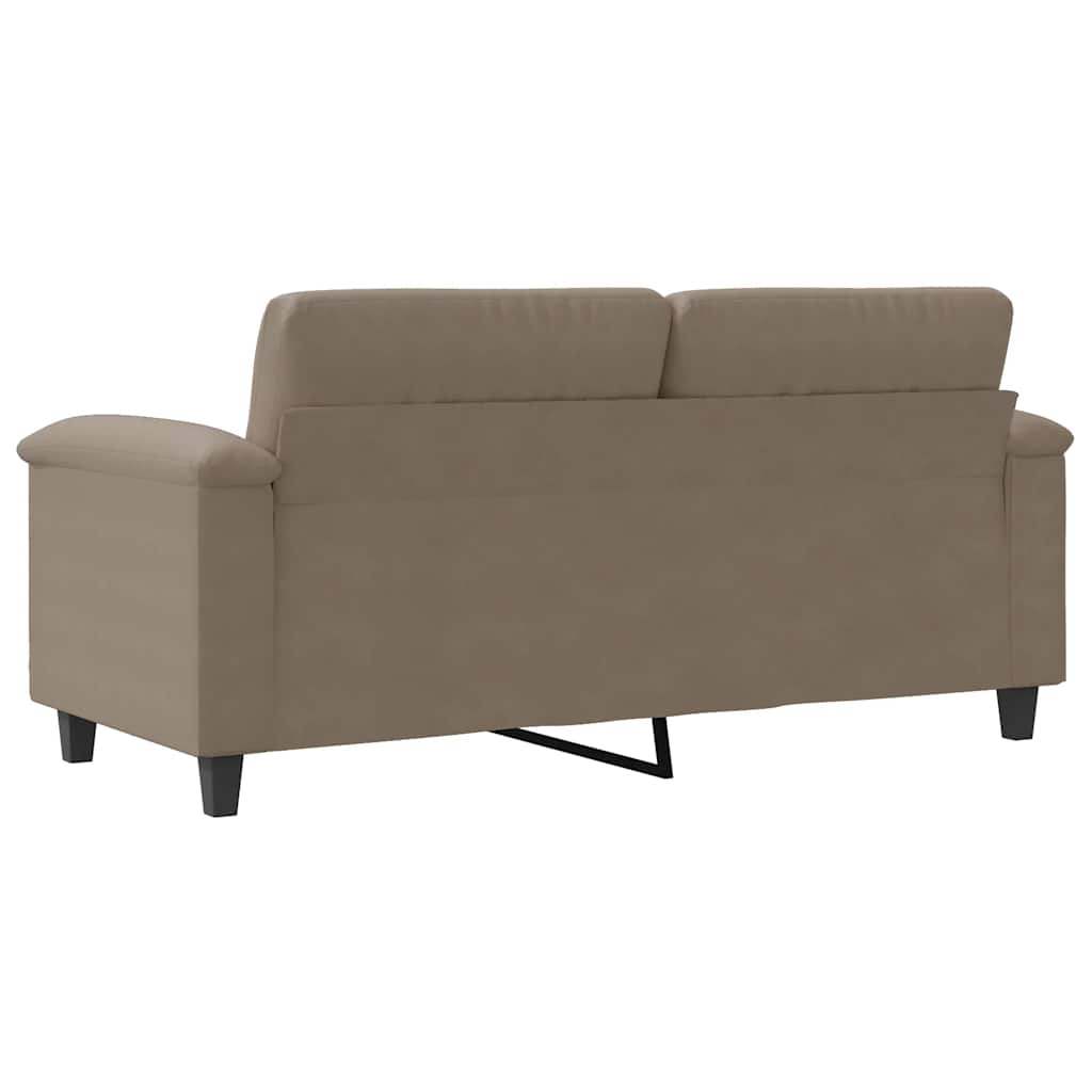Canapé à 2 places Taupe 140 cm Tissu microfibre - XIOS