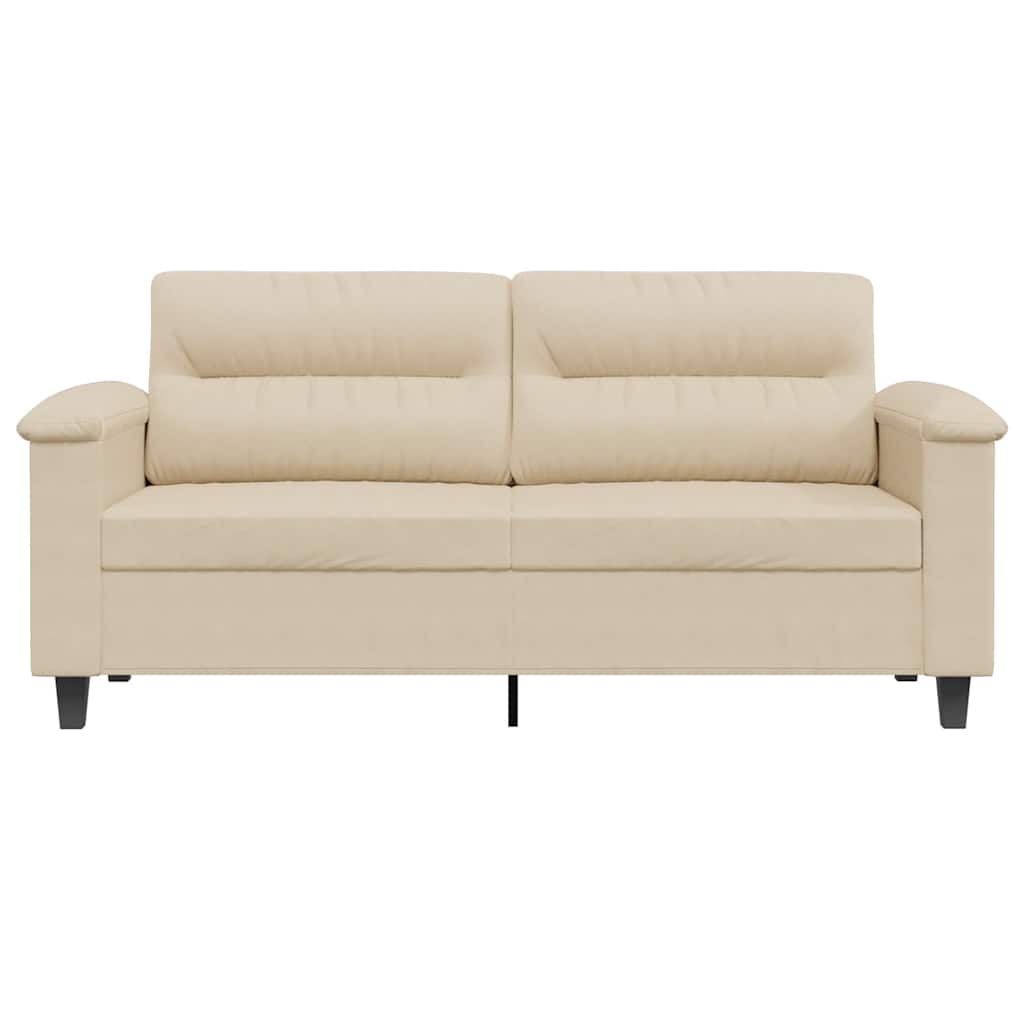Canapé à 2 places Crème 140 cm Tissu microfibre - XIOS
