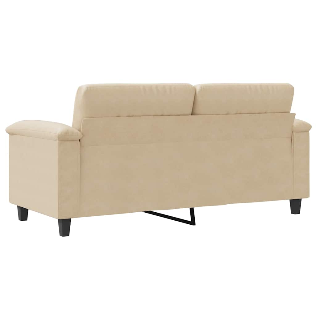 Canapé à 2 places Crème 140 cm Tissu microfibre - XIOS