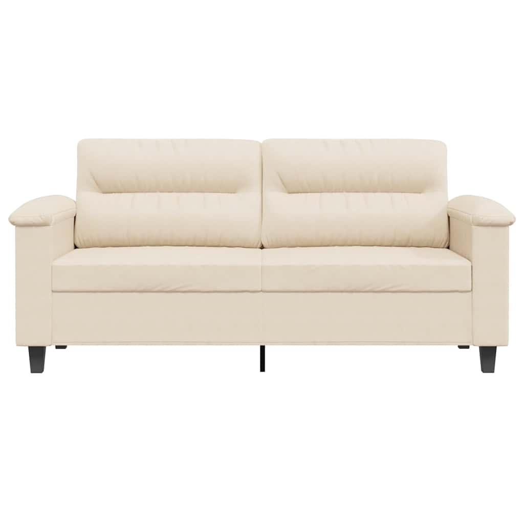 Canapé à 2 places Beige 140 cm Tissu microfibre - XIOS