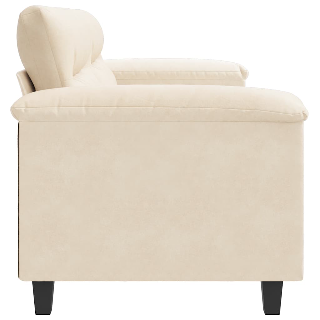 Canapé à 2 places Beige 140 cm Tissu microfibre - XIOS