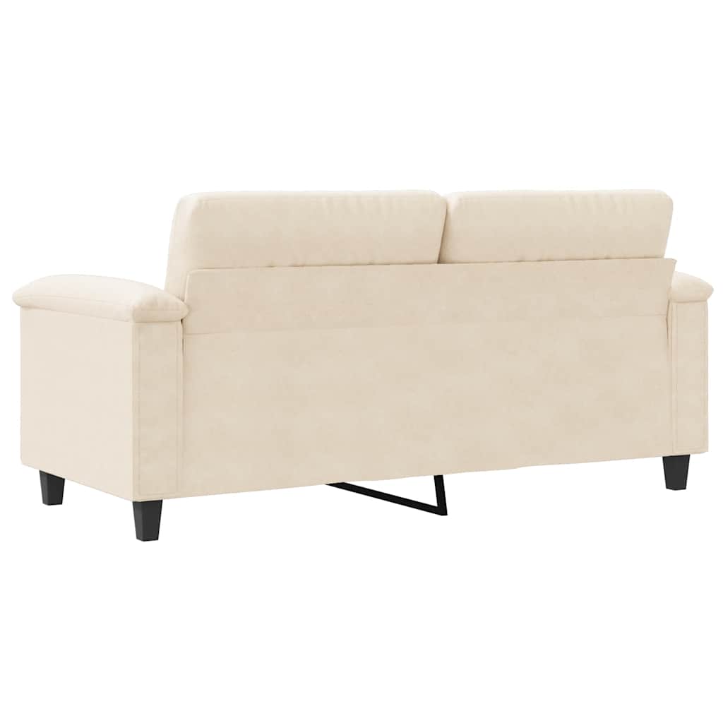 Canapé à 2 places Beige 140 cm Tissu microfibre - XIOS