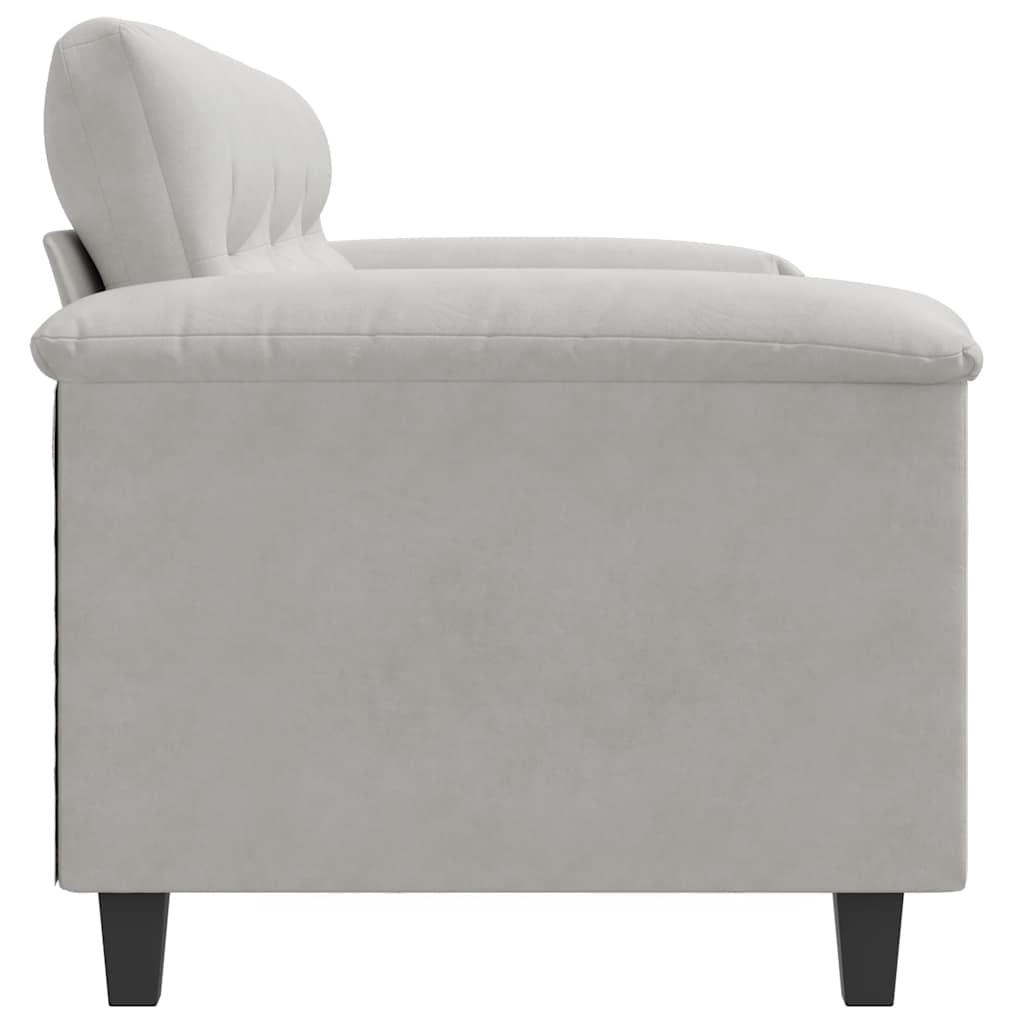 Canapé à 3 places Gris clair 180 cm Tissu microfibre - XIOS
