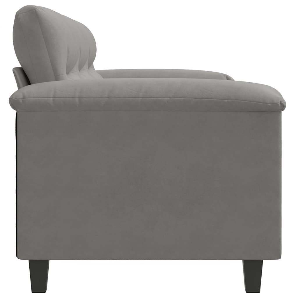 Canapé à 3 places Gris foncé 180 cm Tissu microfibre - XIOS