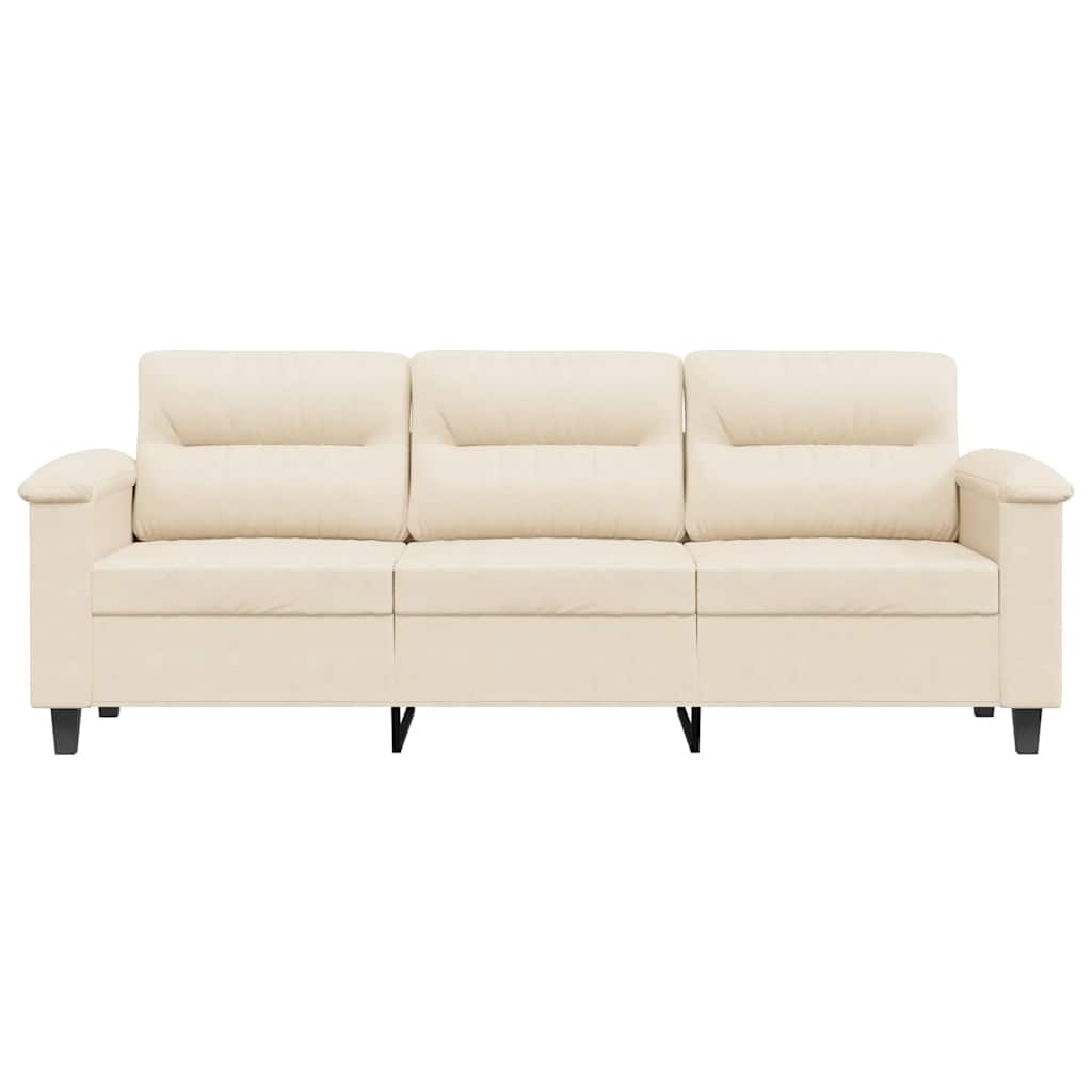Canapé à 3 places Beige 180 cm Tissu microfibre - XIOS
