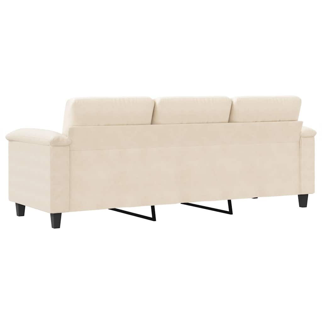 Canapé à 3 places Beige 180 cm Tissu microfibre - XIOS