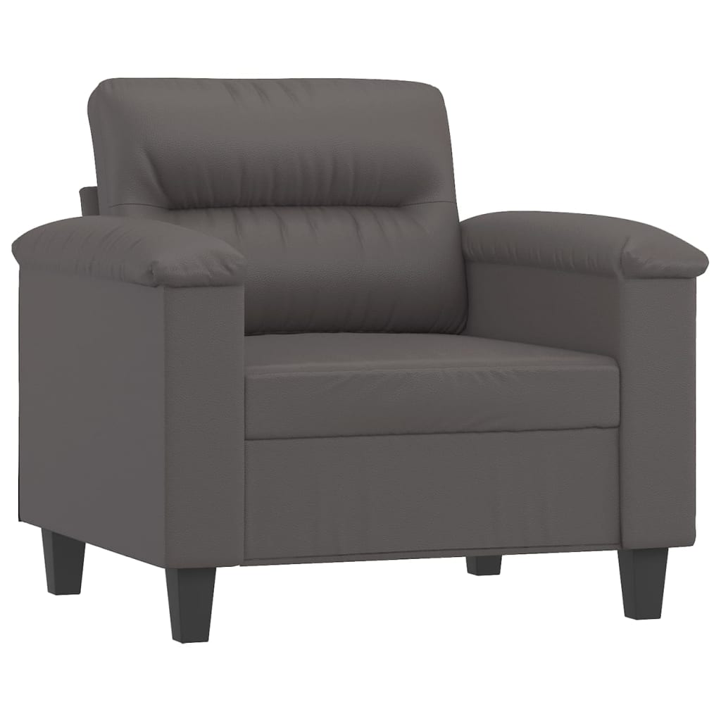 Fauteuil Gris 60 cm Similicuir - XIOS