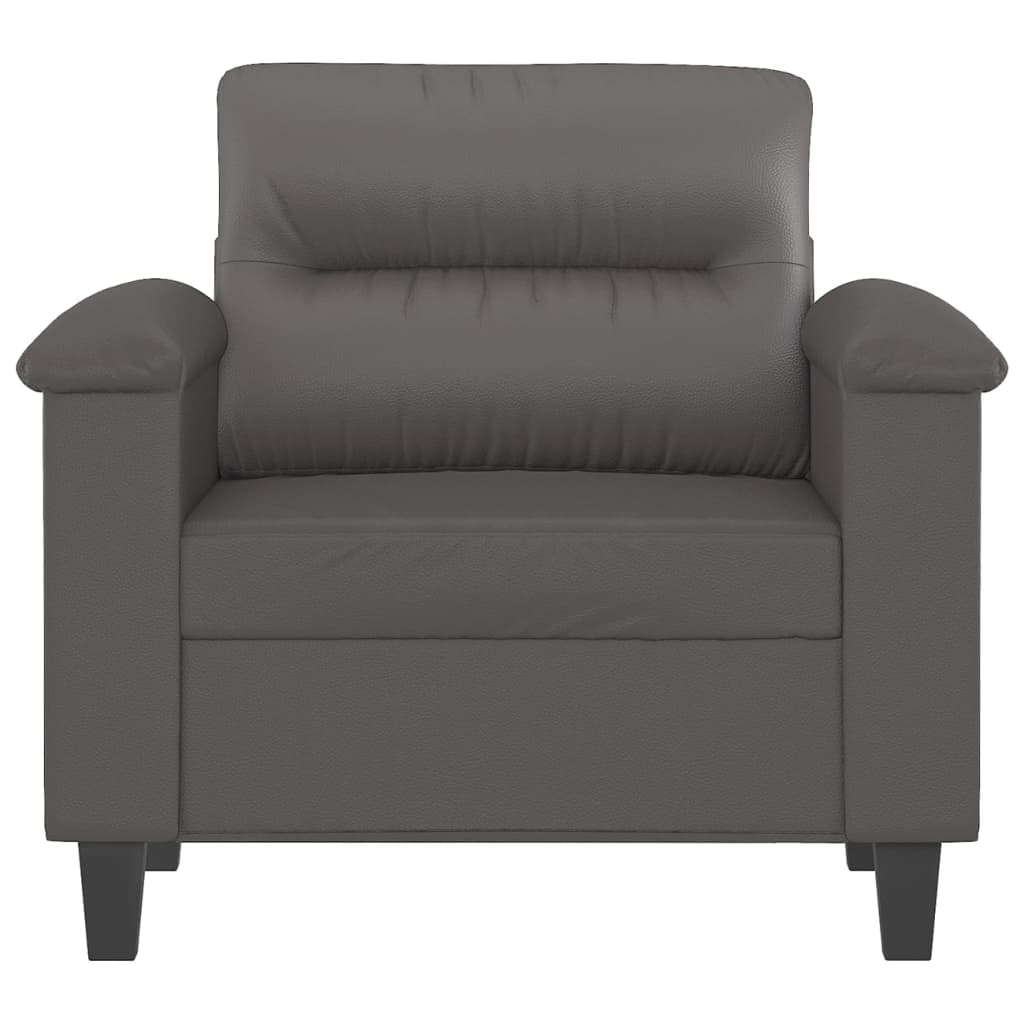 Fauteuil Gris 60 cm Similicuir - XIOS