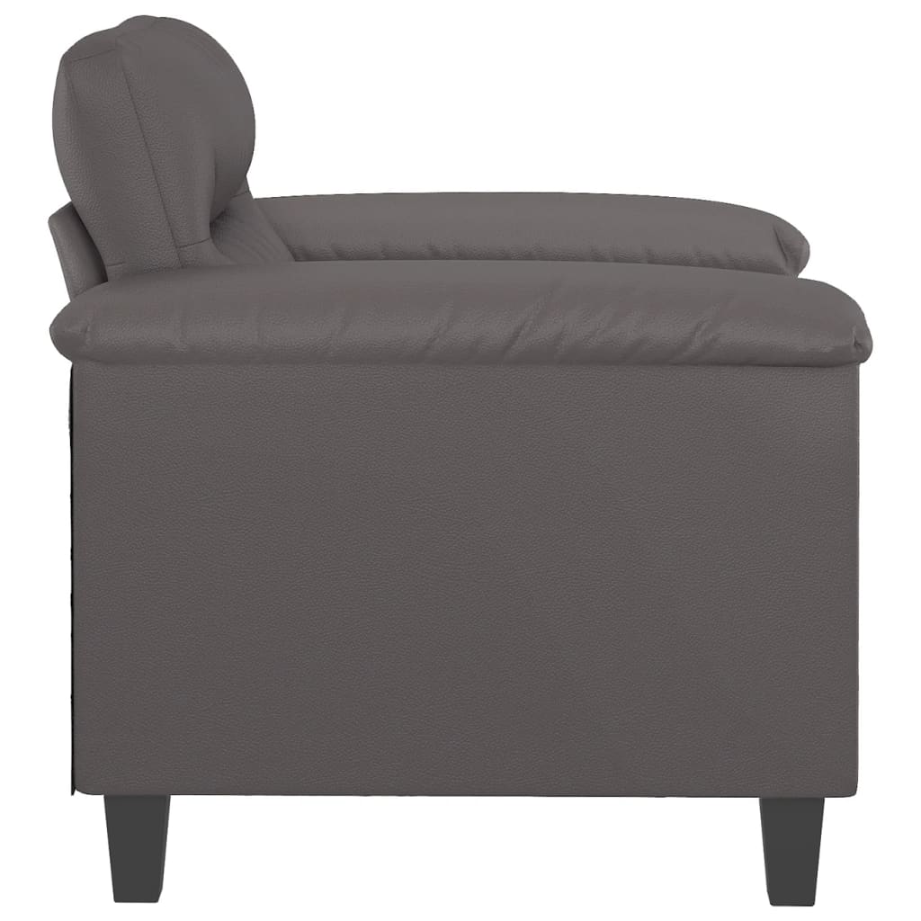 Fauteuil Gris 60 cm Similicuir - XIOS