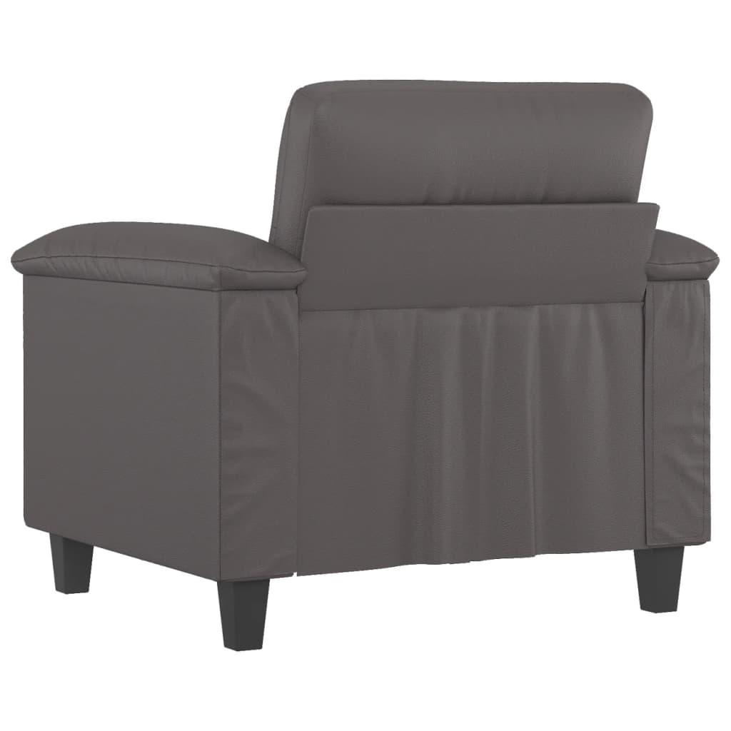 Fauteuil Gris 60 cm Similicuir - XIOS