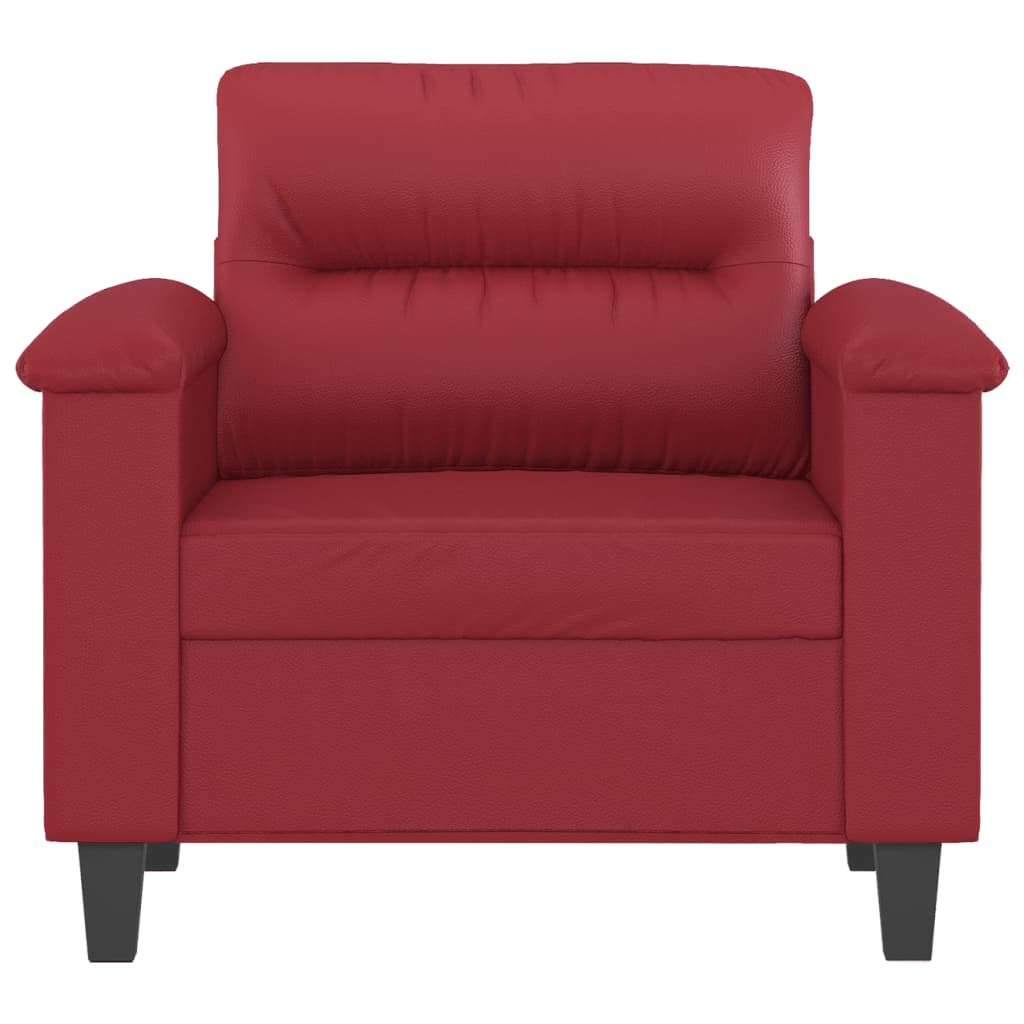 Fauteuil Rouge bordeaux 60 cm Similicuir - XIOS