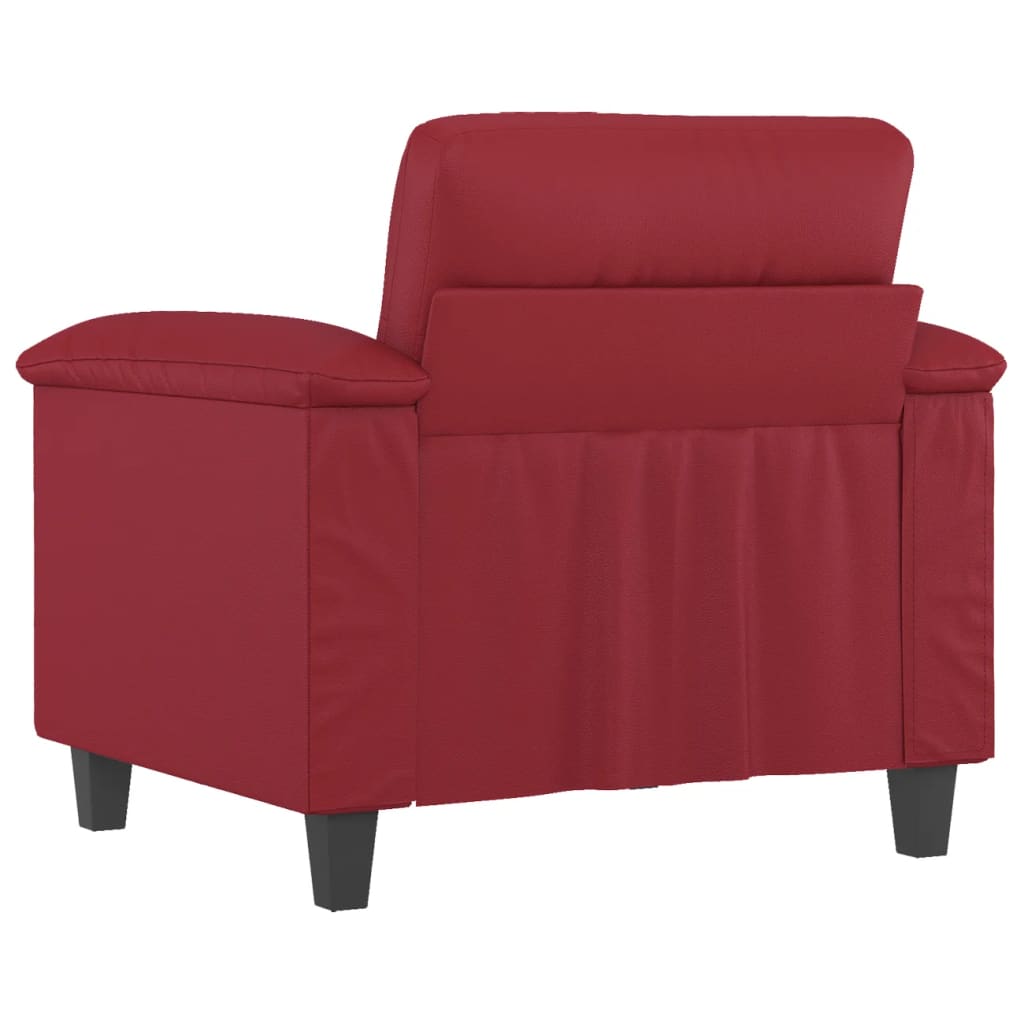 Fauteuil Rouge bordeaux 60 cm Similicuir - XIOS