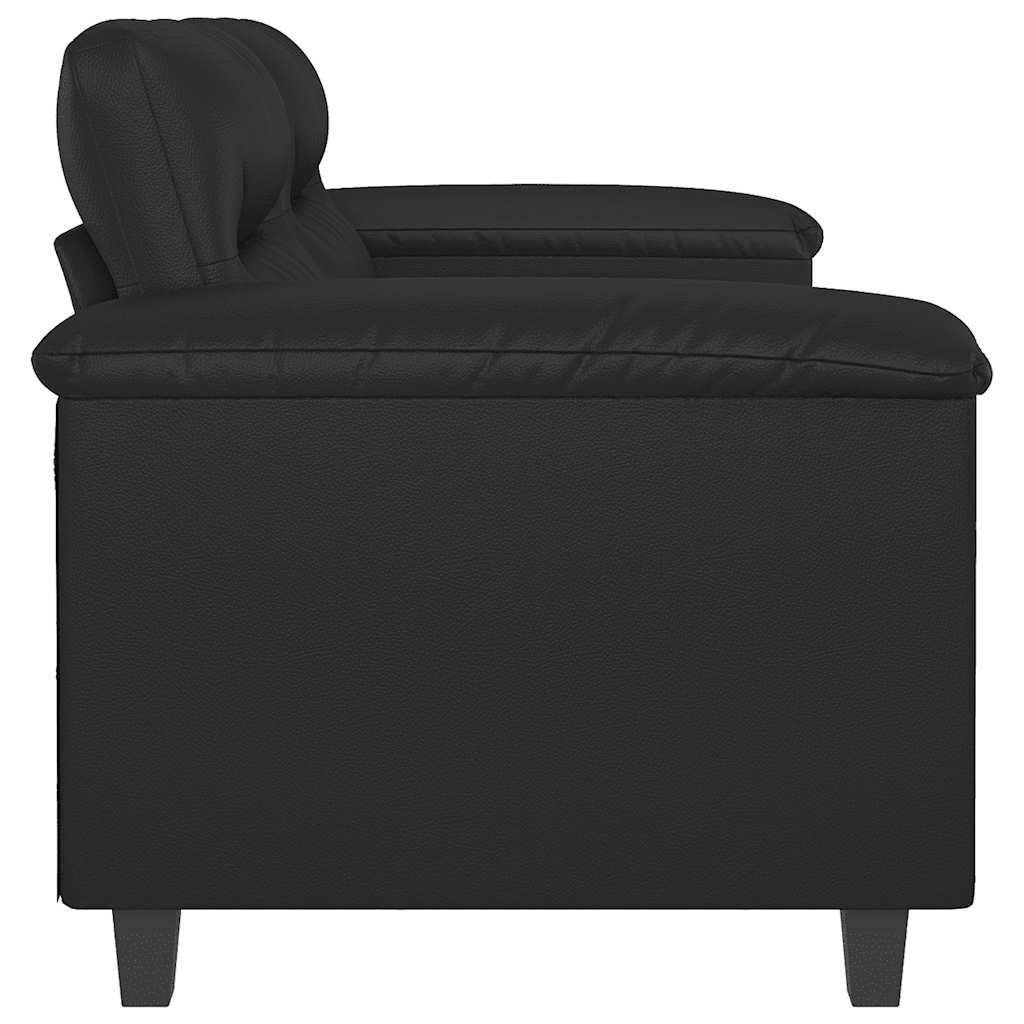 Canapé à 2 places Noir 120 cm Similicuir - XIOS