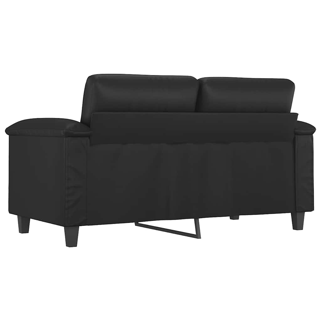 Canapé à 2 places Noir 120 cm Similicuir - XIOS