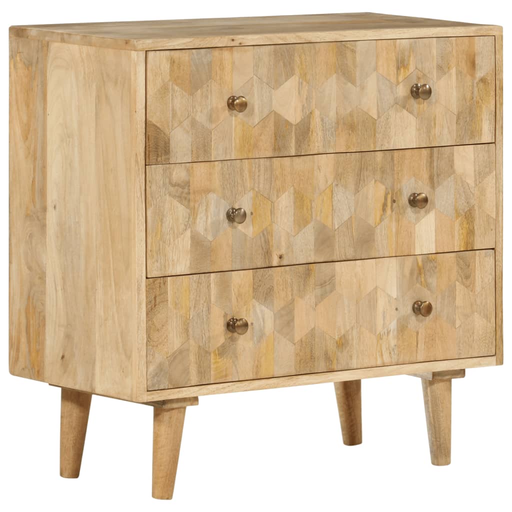 Armoire à tiroirs 70x35x70 cm bois massif de manguier - XIOS