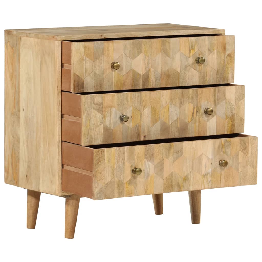 Armoire à tiroirs 70x35x70 cm bois massif de manguier - XIOS