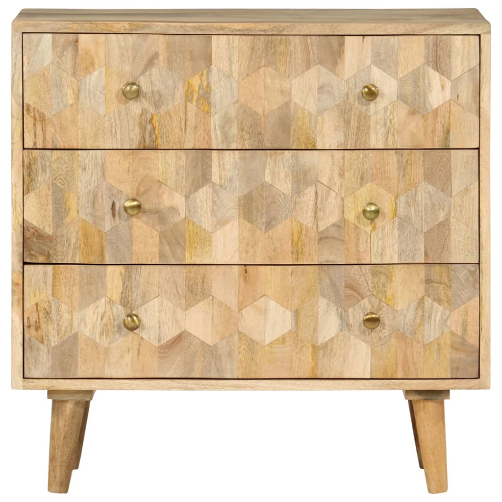 Armoire à tiroirs 70x35x70 cm bois massif de manguier