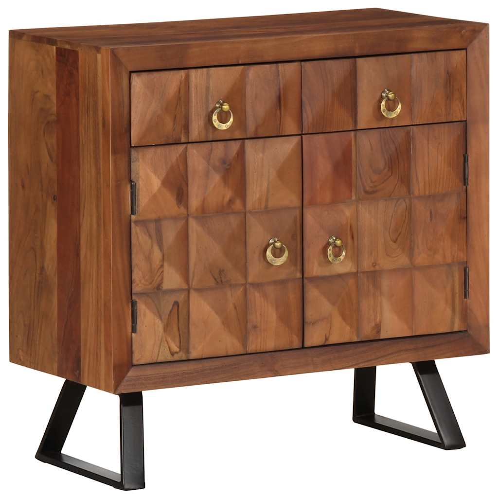 Armoire à tiroirs marron miel 70x35x70 cm bois massif d'acacia - XIOS