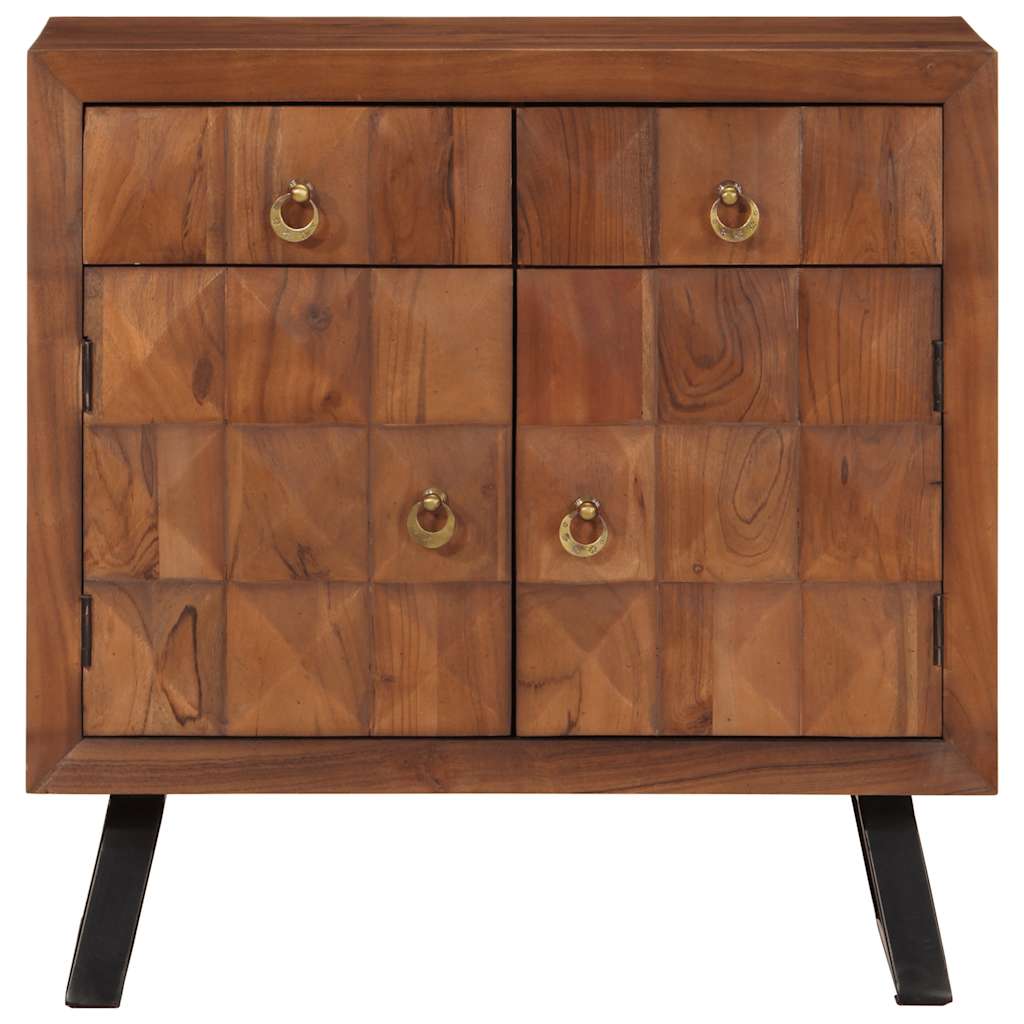 Armoire à tiroirs marron miel 70x35x70 cm bois massif d'acacia - XIOS