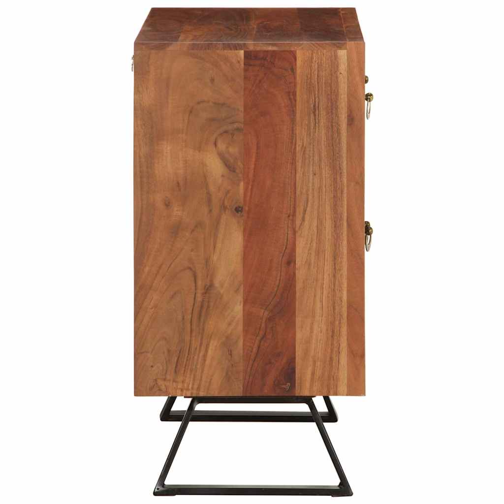 Armoire à tiroirs marron miel 70x35x70 cm bois massif d'acacia - XIOS