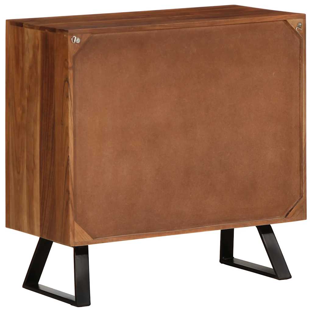 Armoire à tiroirs marron miel 70x35x70 cm bois massif d'acacia - XIOS