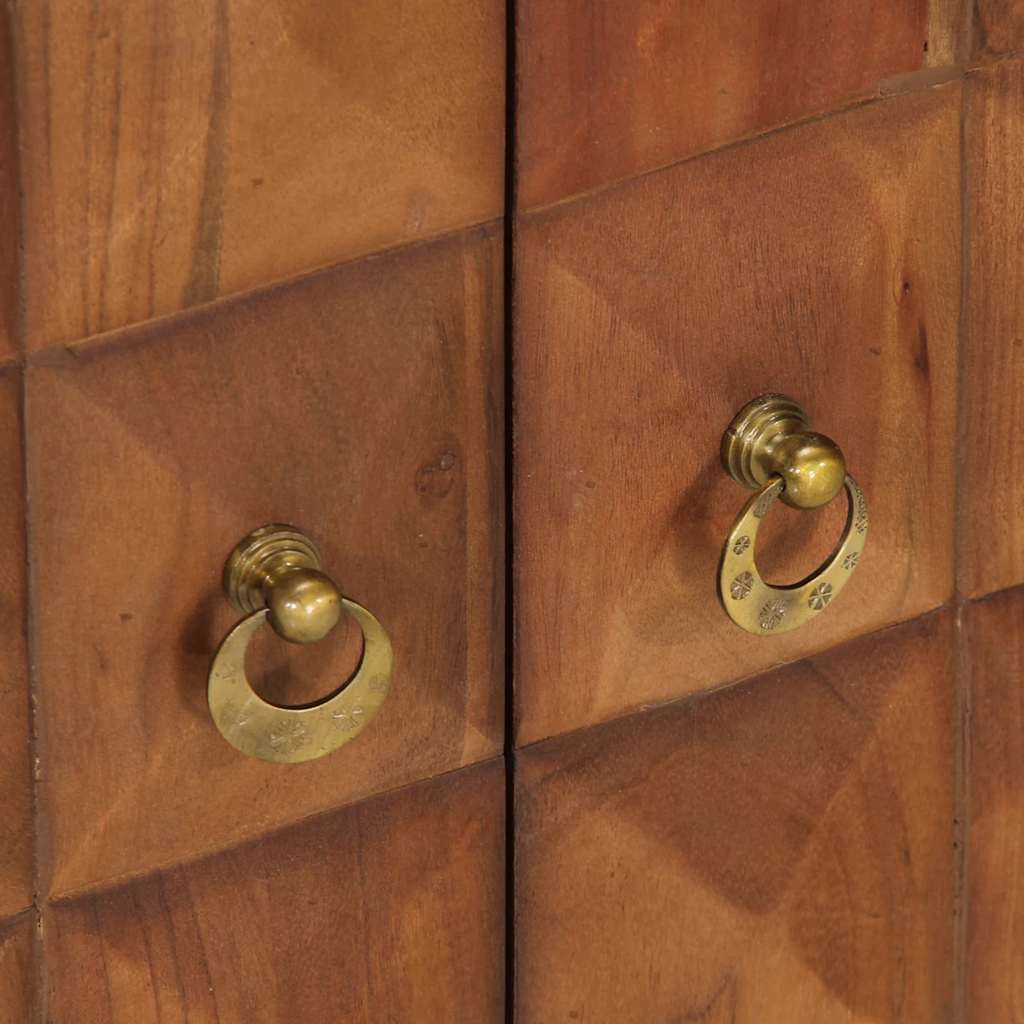 Armoire à tiroirs marron miel 70x35x70 cm bois massif d'acacia - XIOS