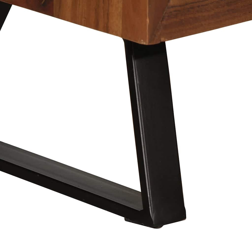 Armoire à tiroirs marron miel 70x35x70 cm bois massif d'acacia - XIOS