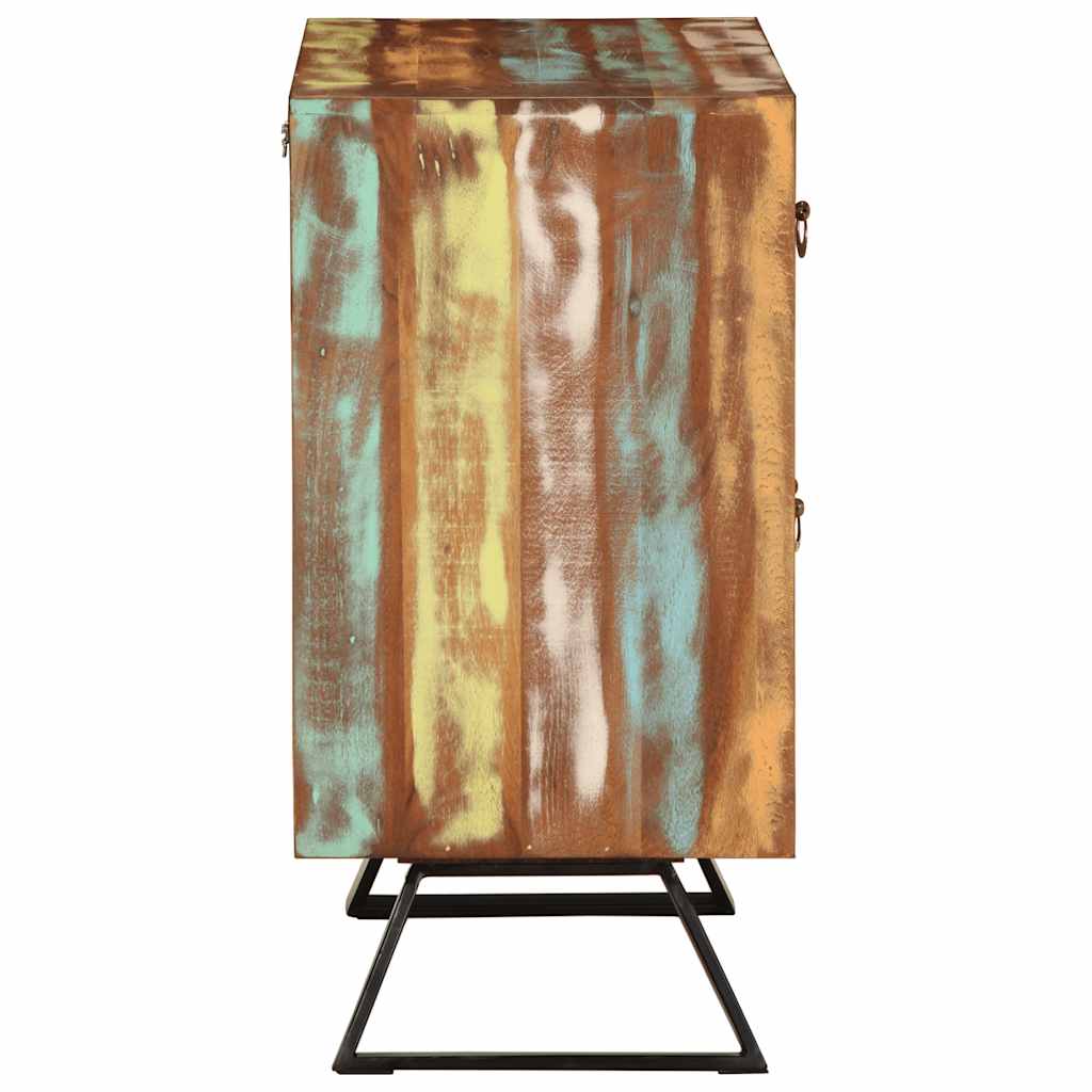 Armoire à tiroir multicolore 70x35x70 cm bois de récupération - XIOS
