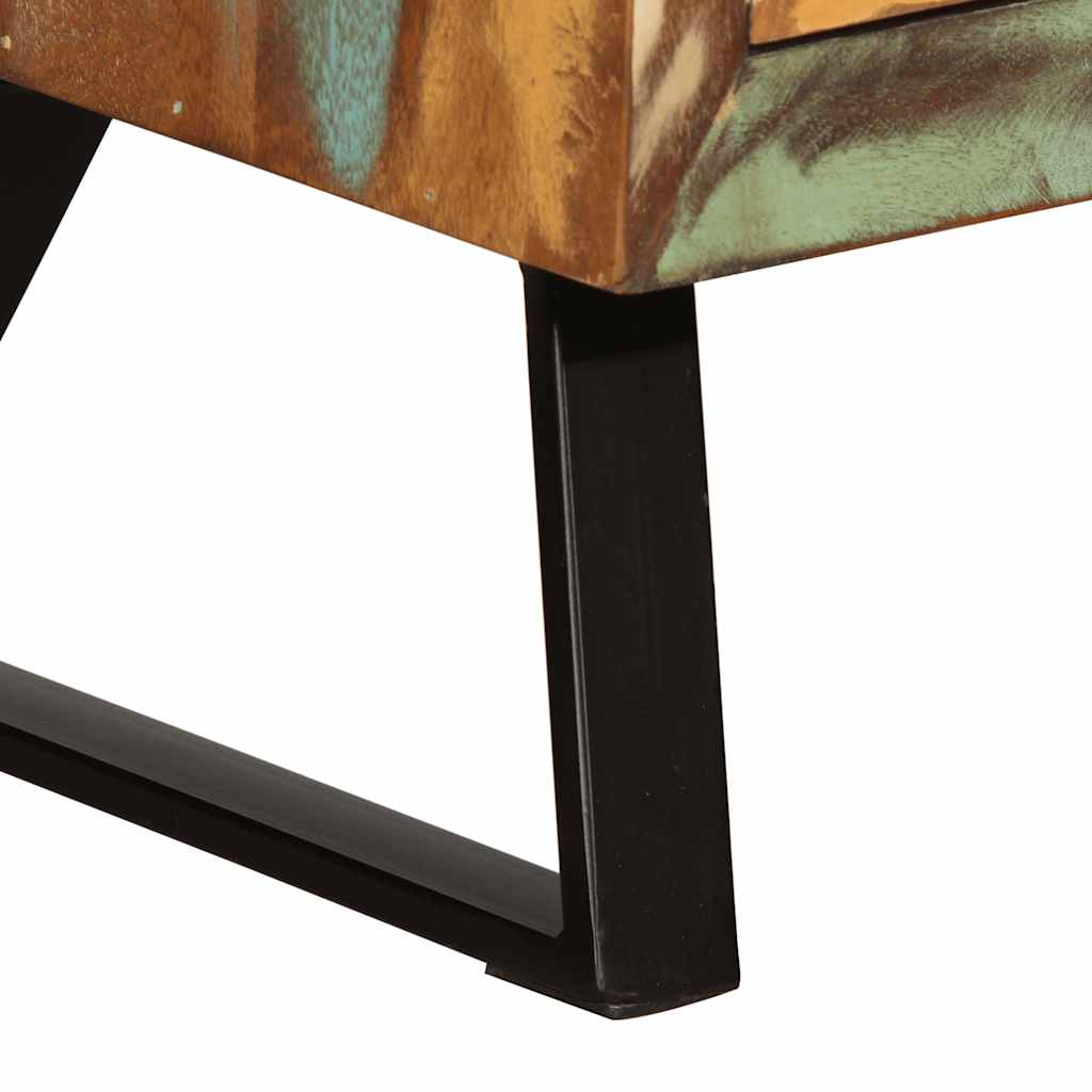 Armoire à tiroir multicolore 70x35x70 cm bois de récupération - XIOS
