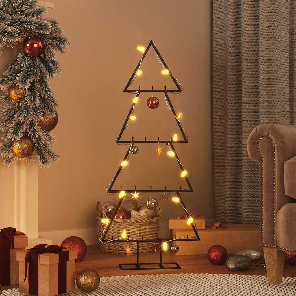 Arbre de Noël en métal pour décoration noir 125 cm - XIOS
