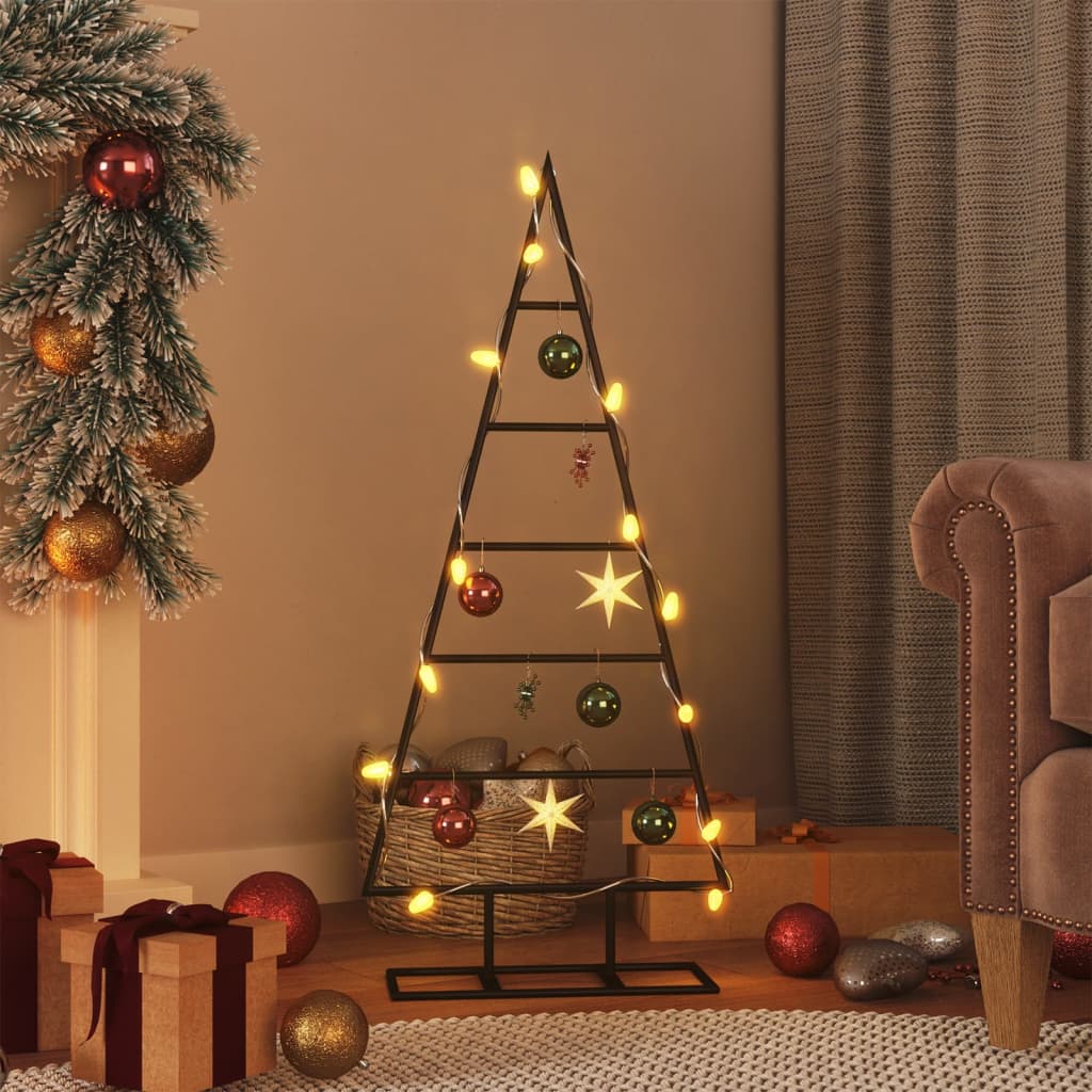 Arbre de Noël en métal pour décoration noir 90 cm - XIOS