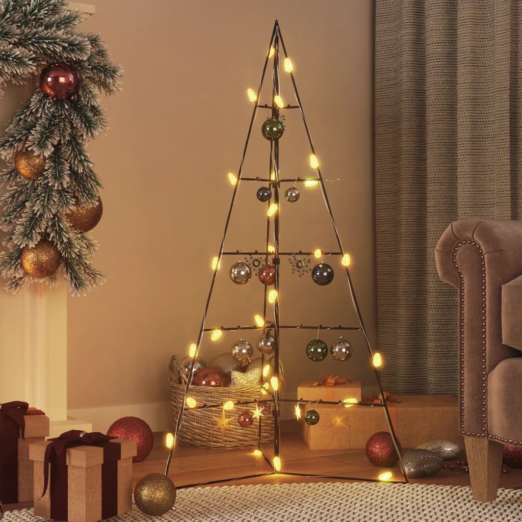Arbre de Noël en métal pour décoration noir 100 cm - XIOS