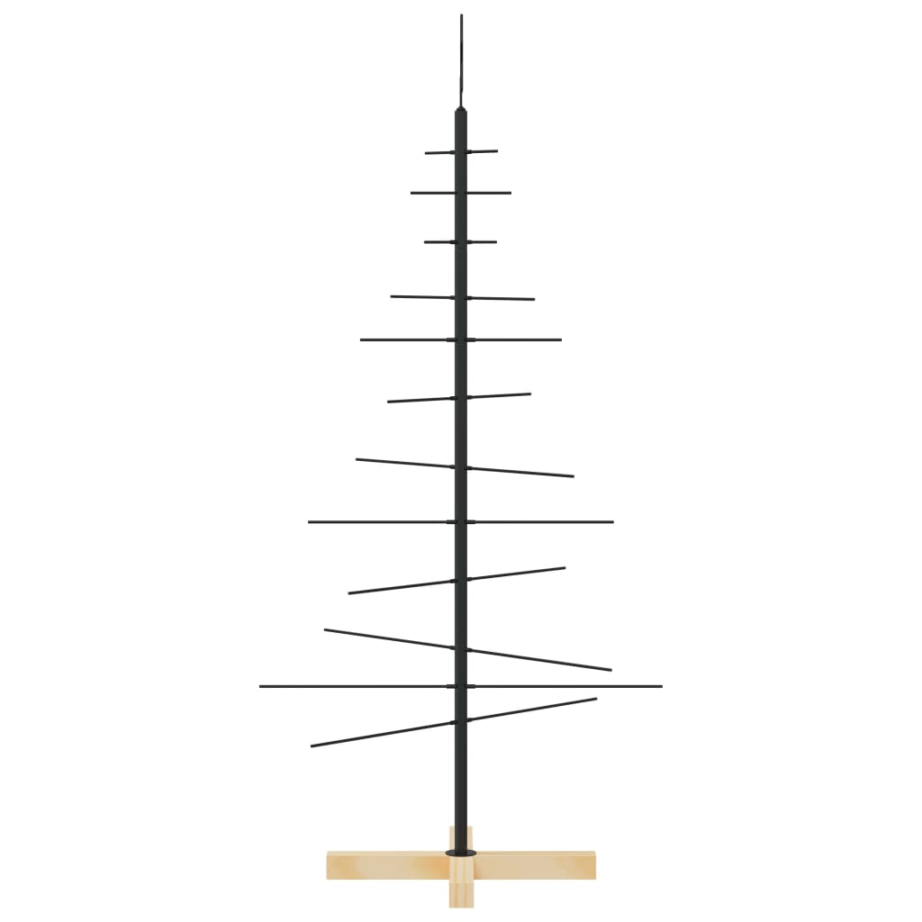 Arbre de Noël en métal avec base en bois noir 120 cm - XIOS